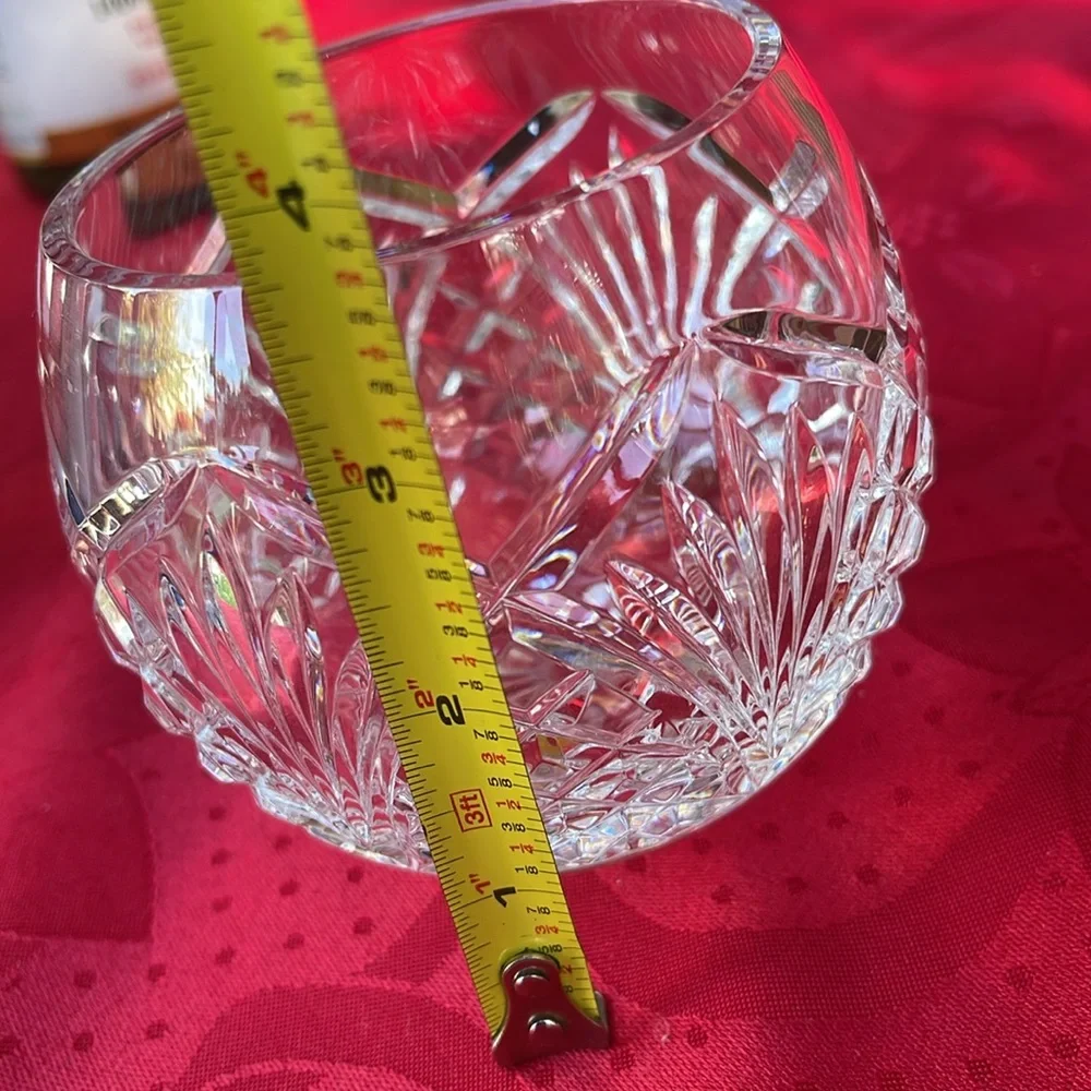 Waterford Crystal Cut Glass Bowl candle holder signed